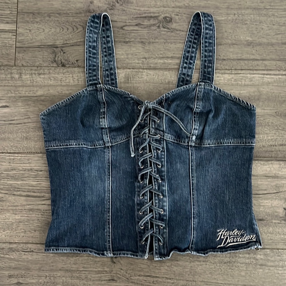 Harley-Davidson Denim Halter Top